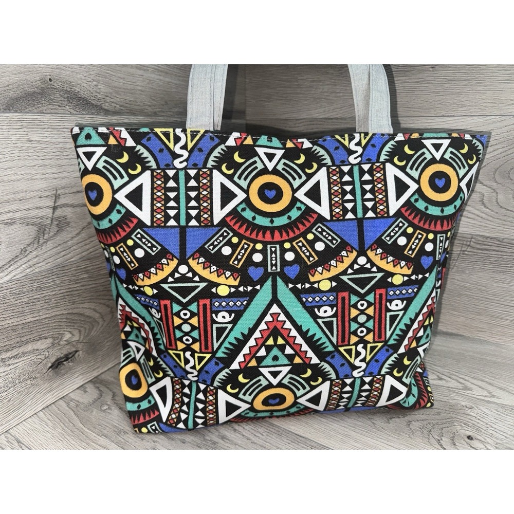 Canvas tote Bag Tribal Geometric NEW